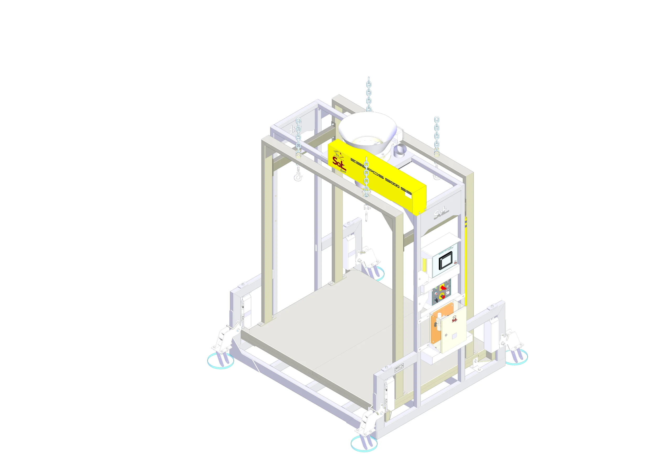 Ensacadeira Eletrônica de BIG BAG - Pesagem Direta em Solo com Rodizios (3)